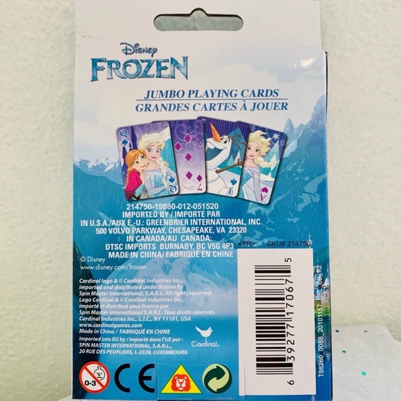 Disney’s Frozen Jumbo Playing Cards - Picture 2 of 2